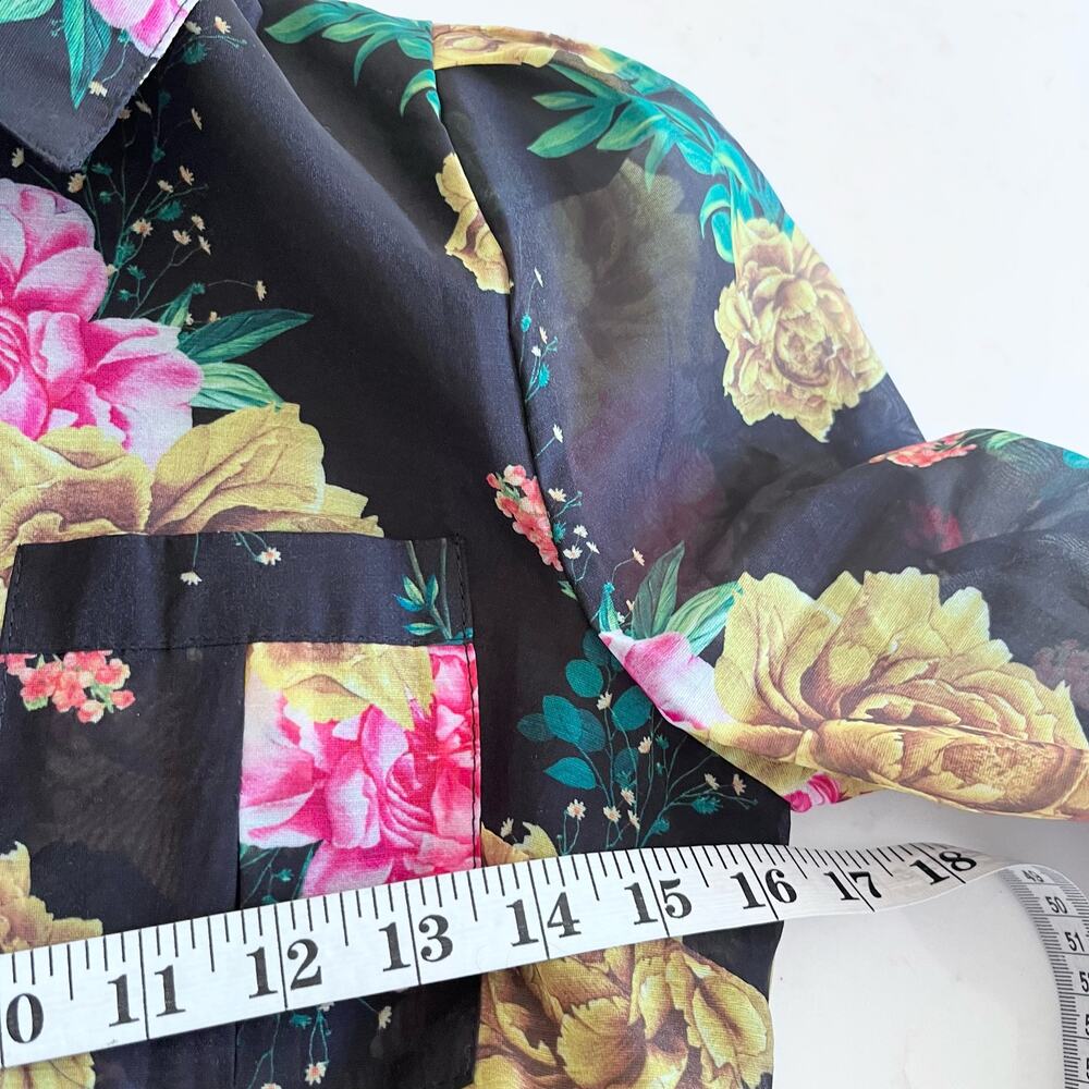 Beulah Style floral fit and flare midi shirt dress size Small - Picture 9 of 13